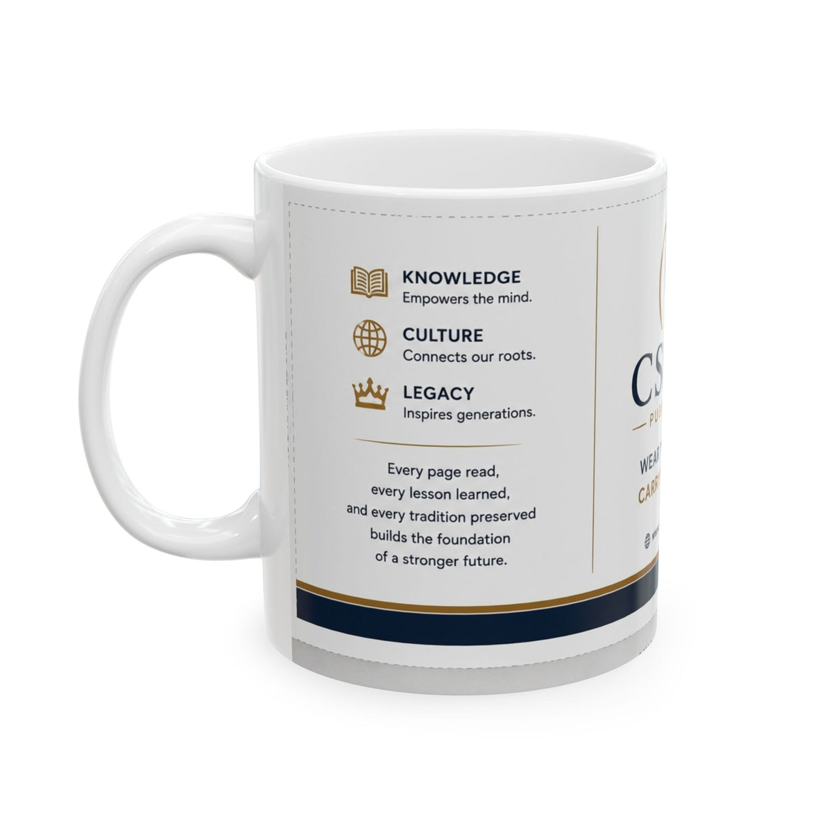 CSimon Publishing Logo Ceramic Mug – "Wear Your Culture, Carry Your Legacy" (11oz & 15oz)