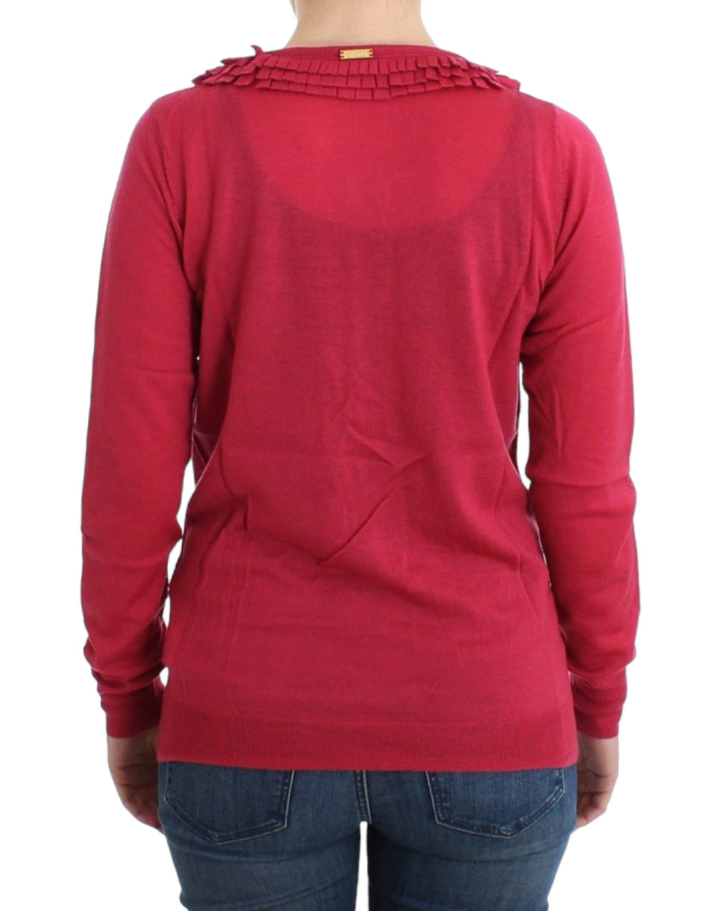 Pink wool cardigan
