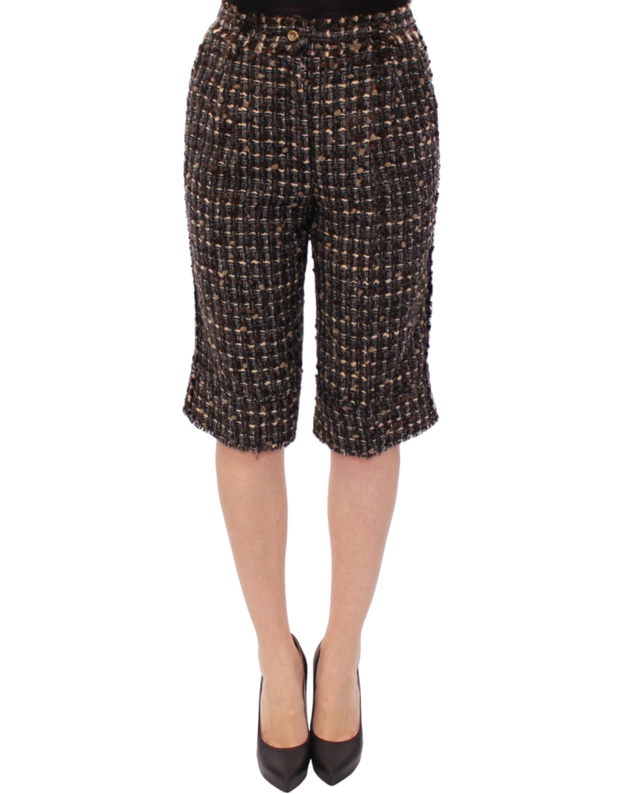 Multicolor wool shorts pants