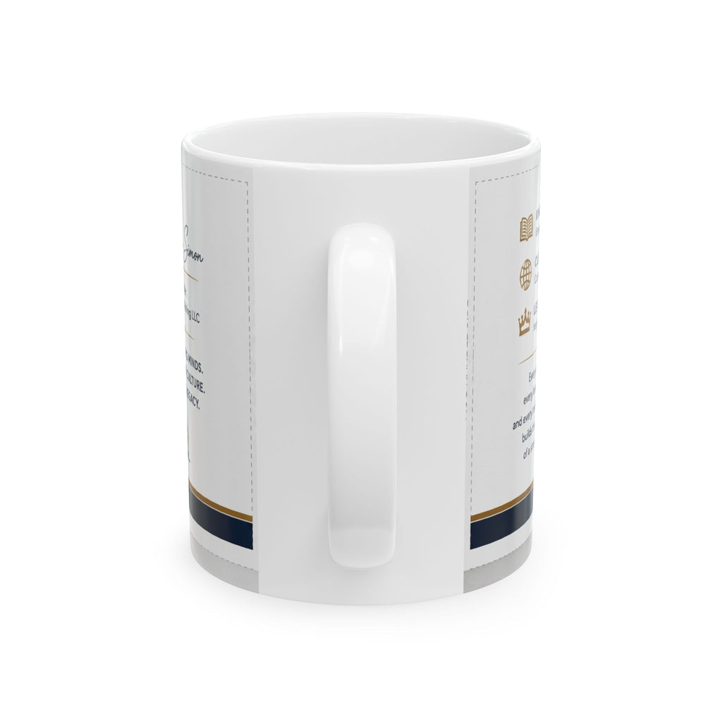CSimon Publishing Logo Ceramic Mug – "Wear Your Culture, Carry Your Legacy" (11oz & 15oz)
